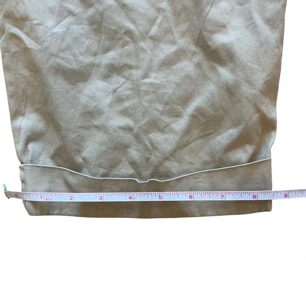 Polo Ralph Lauren Hammond Pant Mens 36/29 Tan Khaki Pleated Cuffed Cotton Chinos